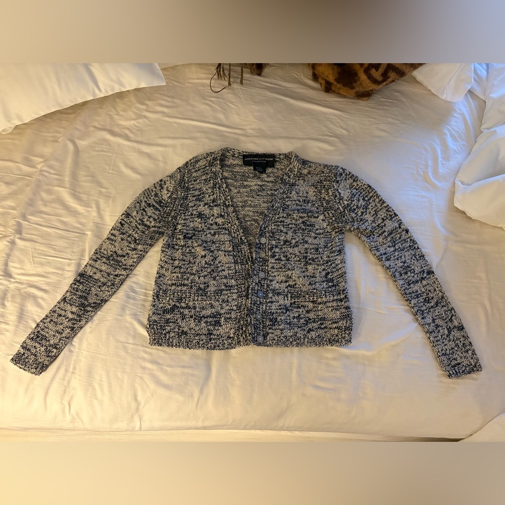 Adrienne Vittadini Black and White Knit Sweater